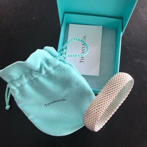 Tiffany sterling silver mesh bangle